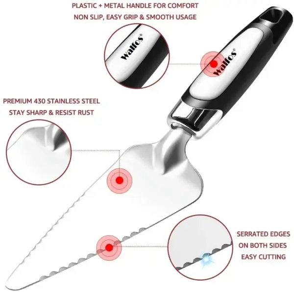Walfos Stainless Steel Serrated Cake Server Walfos Stainless Steel Serrated Cake Server