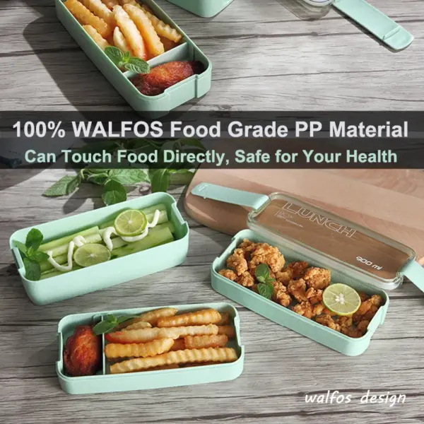 Walfos 900ml Three-Tier Bento Lunch Box Walfos 900ml Three-Tier Bento Lunch Box