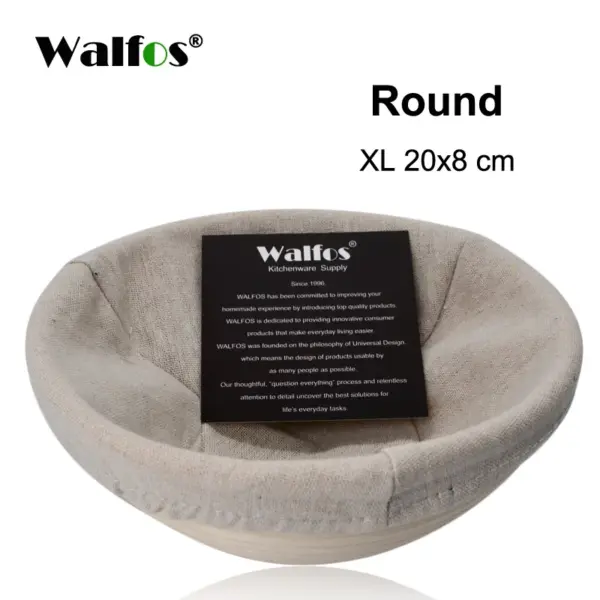 Walfos Rattan Bread Proofing Basket With Liner Walfos Rattan Bread Proofing Basket with Liner – photo 7