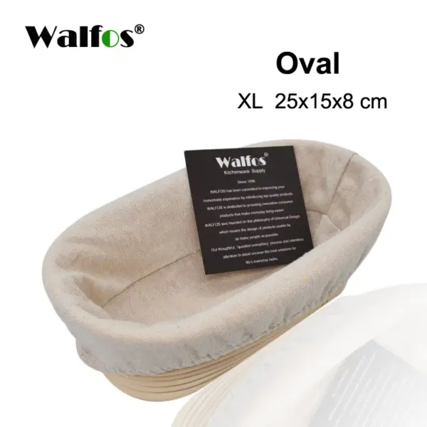 Walfos Rattan Bread Proofing Basket With Liner Walfos Rattan Bread Proofing Basket with Liner – photo 9