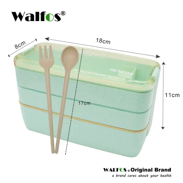 Walfos 900ml Three-Tier Bento Lunch Box Walfos 900ml Three-Tier Bento Lunch Box