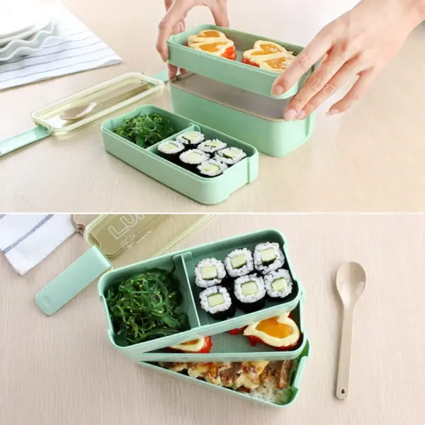 Walfos 900ml Three-Tier Bento Lunch Box Walfos 900ml Three-Tier Bento Lunch Box