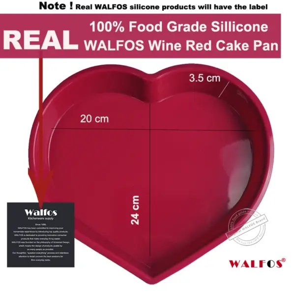 Walfos Heart-Shaped Silicone Cake Mold Walfos Heart-Shaped Silicone Cake Mold