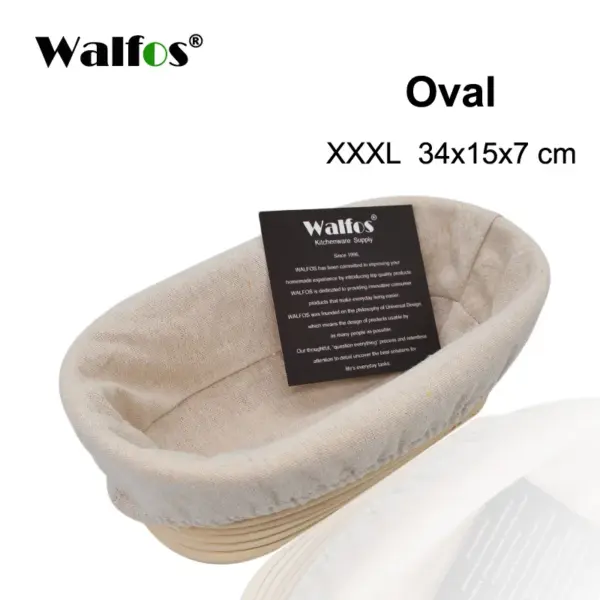 Walfos Rattan Bread Proofing Basket With Liner Walfos Rattan Bread Proofing Basket with Liner – photo 14