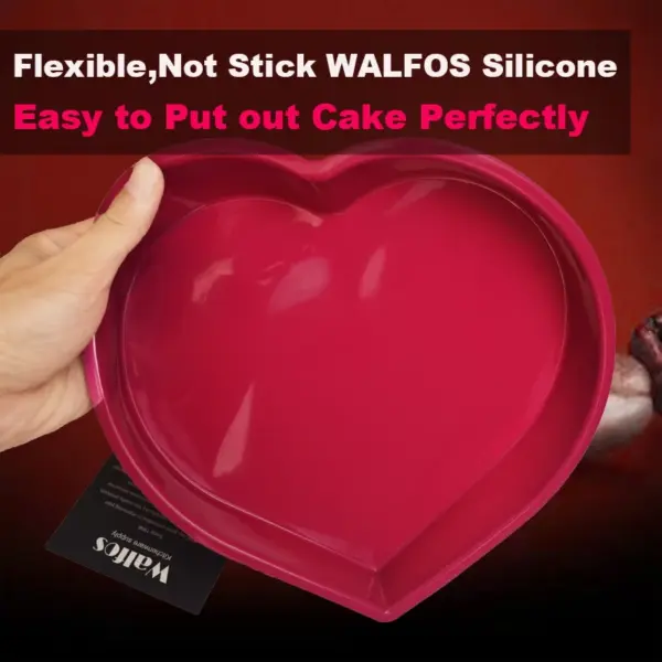Walfos Heart-Shaped Silicone Cake Mold Walfos Heart-Shaped Silicone Cake Mold