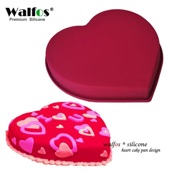 Walfos Heart-Shaped Silicone Cake Mold Walfos Heart-Shaped Silicone Cake Mold
