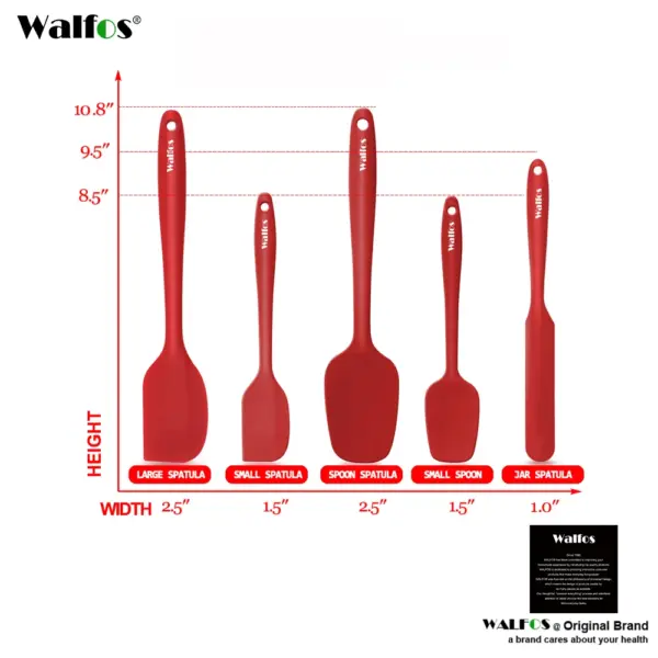 Walfos Silicone Spatula Set — 5 Pieces Walfos Silicone Spatula Set — 5 Pieces – photo 3