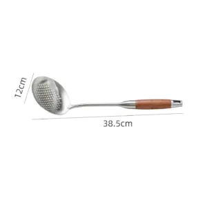 Walfos Stainless Steel Cooking Utensils with Wood Handles