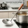 Walfos Stainless Steel Cooking Utensils with Wood Handles Walfos Stainless Steel Cooking Utensils with Wood Handles