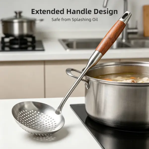 Walfos Stainless Steel Cooking Utensils with Wood Handles Walfos Stainless Steel Cooking Utensils with Wood Handles