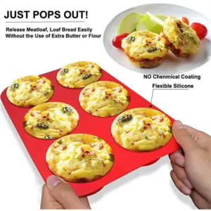 Walfos Six-Cup Jumbo Silicone Muffin Pan