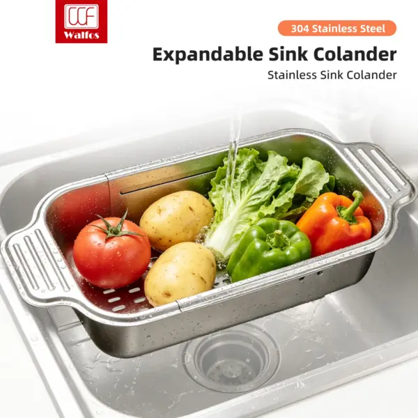 Walfos Stainless Steel Sink Colander Walfos Stainless Steel Sink Colander