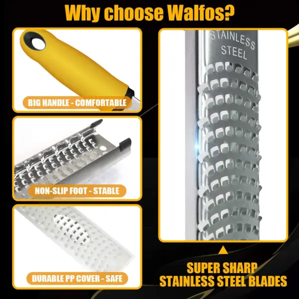 Walfos Stainless Steel Zester & Grater Walfos Stainless Steel Zester & Grater