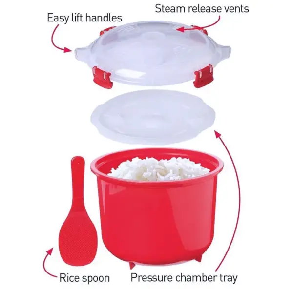 Walfos 2.6L Microwave Rice Cooker & Steamer Walfos 2.6L Microwave Rice Cooker & Steamer – photo 6