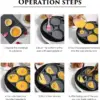 Walfos frying pan — black model with compartments