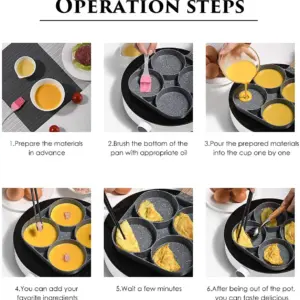 Walfos frying pan — black model with compartments