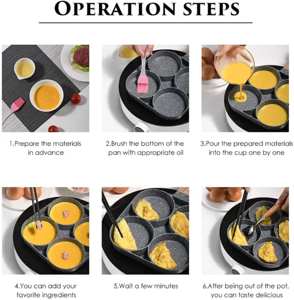 Walfos frying pan — black model with compartments