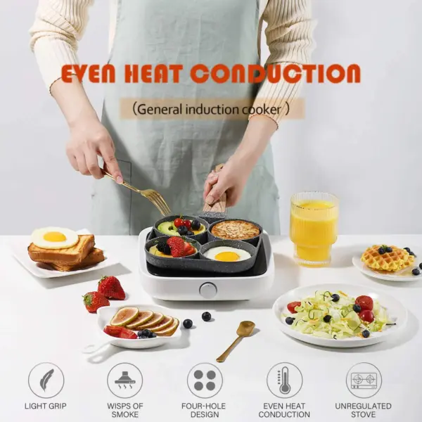 Walfos frying pan — black model with compartments