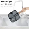 Walfos frying pan — black model with compartments