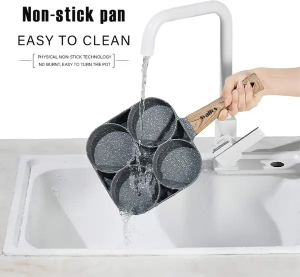 Walfos frying pan — black model with compartments