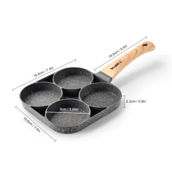 Walfos frying pan — black model with compartments